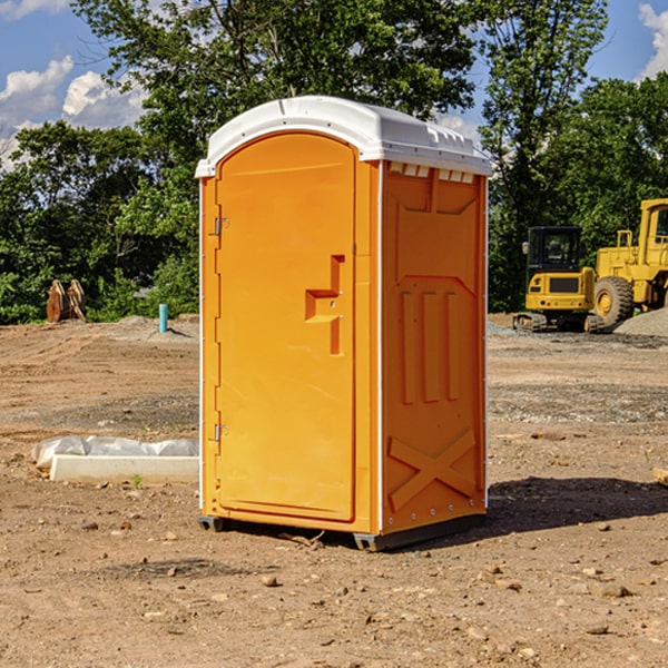 how often are the porta potties cleaned and serviced during a rental period in Lake Royale